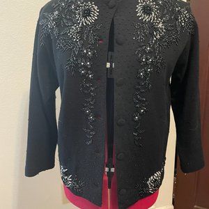 Vintage Beaded Black Puccini Sweater